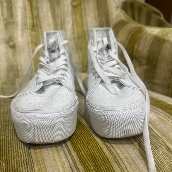 Vans Classic Sk8 Hi White High-Top Sneakers - Picture 2 of 6
